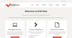 Desktop Screenshot of ecmwise.com