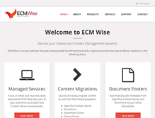 Tablet Screenshot of ecmwise.com